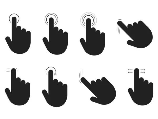 Touchscreen Gestensymbole Für Smartphones — Stockvektor