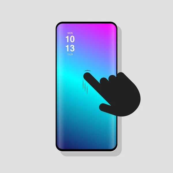 Touchscreen Gestensymbole Für Smartphones Vektor Symbol — Stockvektor