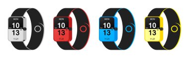 Set Smart Watch İllüstrasyon Tasarım Konsepti