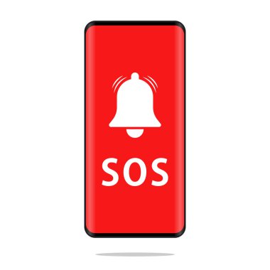 Cep Telefonu İllüstrasyon Sos Bildirimi