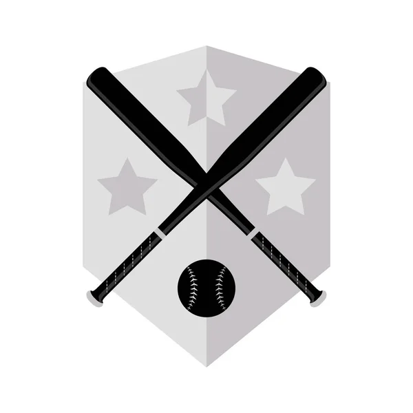 Ilustración Signo Insignia Béisbol — Vector de stock
