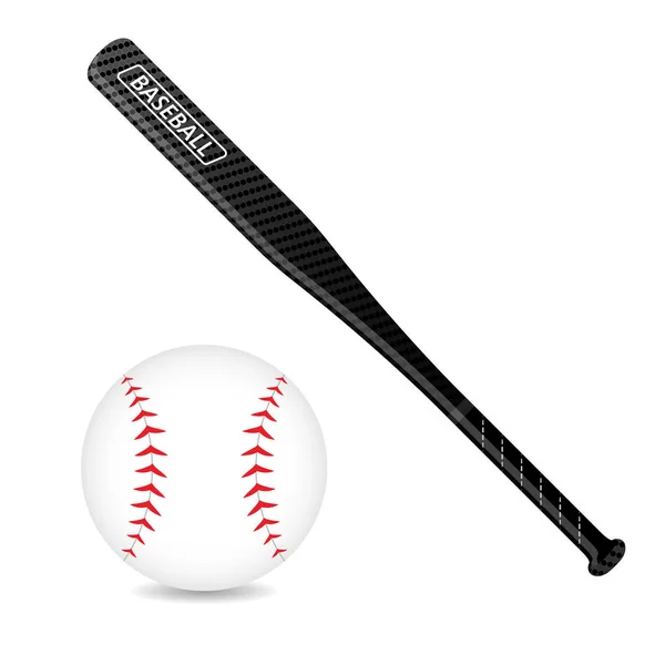 Baseball Ball Bat Illustration Vector — Stock Vector
