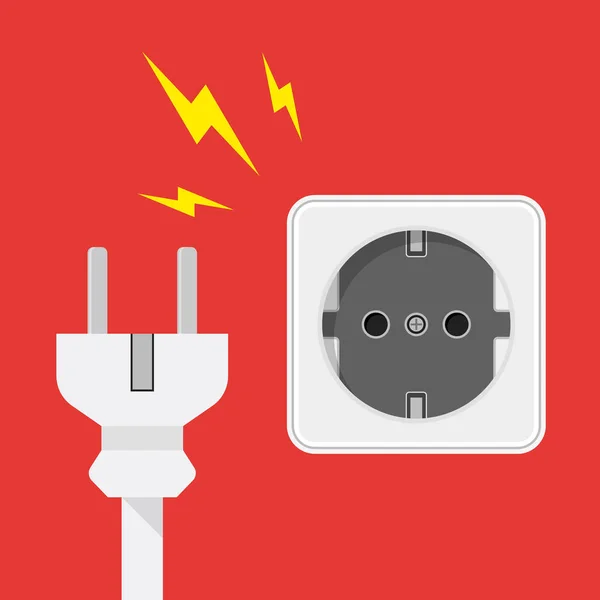 Plug Full Power Outlet Overload Charger — Stock Vector