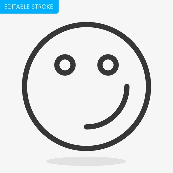 Emoji Προσώπου Εικονίδιο Διανυσματικών Γραμμών Δυνατότητα Επεξεργασίας Περιγράμματος Pixel Τέλειο — Διανυσματικό Αρχείο