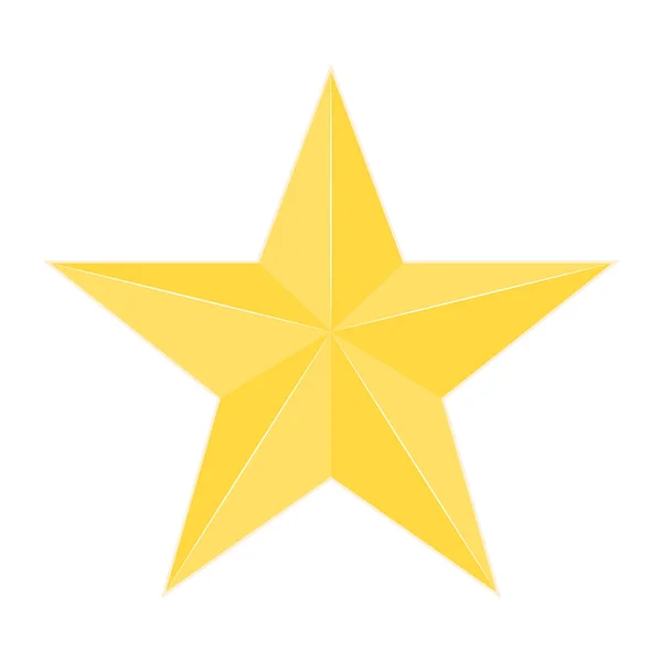 Vector Icono Ilustración Estrella Oro — Archivo Imágenes Vectoriales