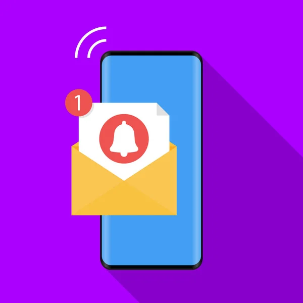 Уведомления Телефону Новое Сообщение Получено Концепция Векторной Иконы — стоковый вектор