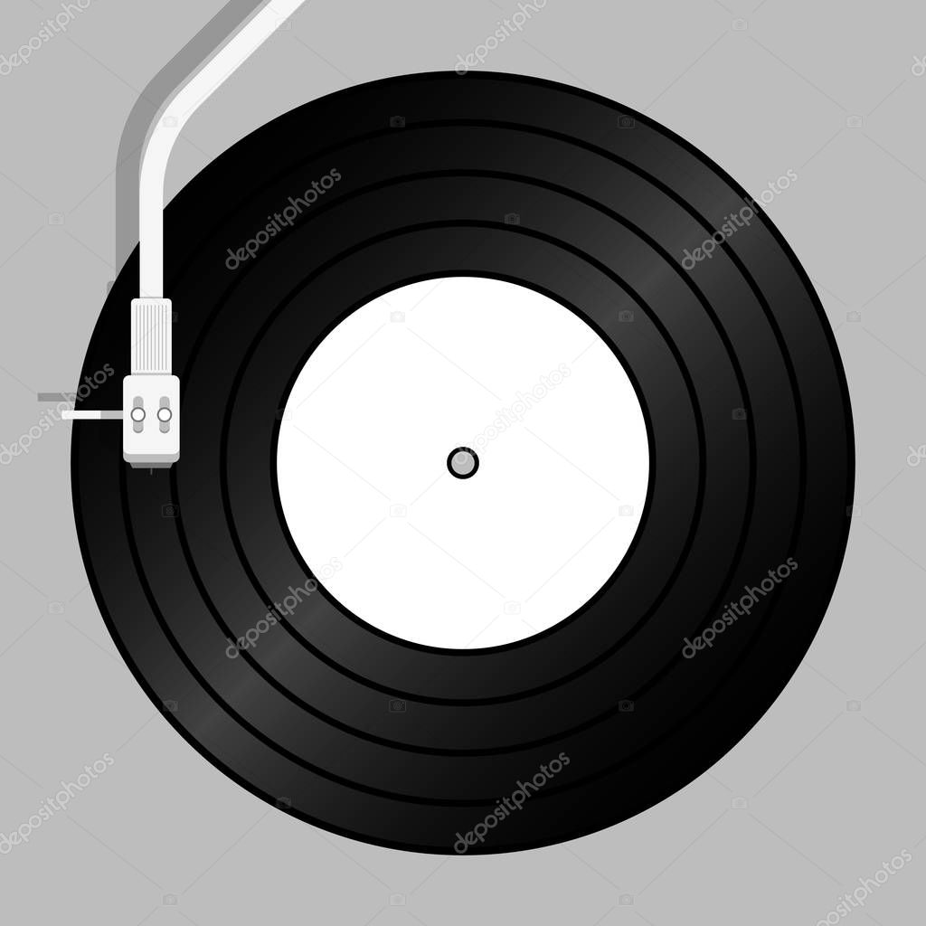 Vinyl Record Play Illustration Icon Vector