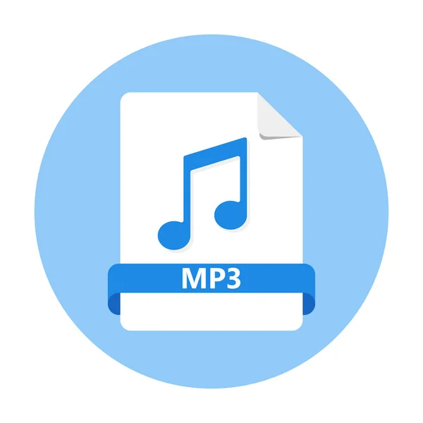 Mp3 File Illustration Mp3 File Concept Vector — Stock Vector