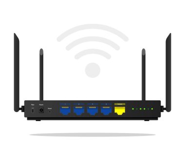Kablosuz Yönlendirici Modem İllüstrasyon Vektörü