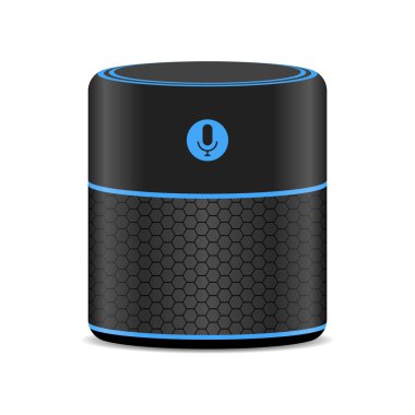 Ses kontrolü olan akıllı bir konuşmacı. Akıllı evinizin ses kontrolü.