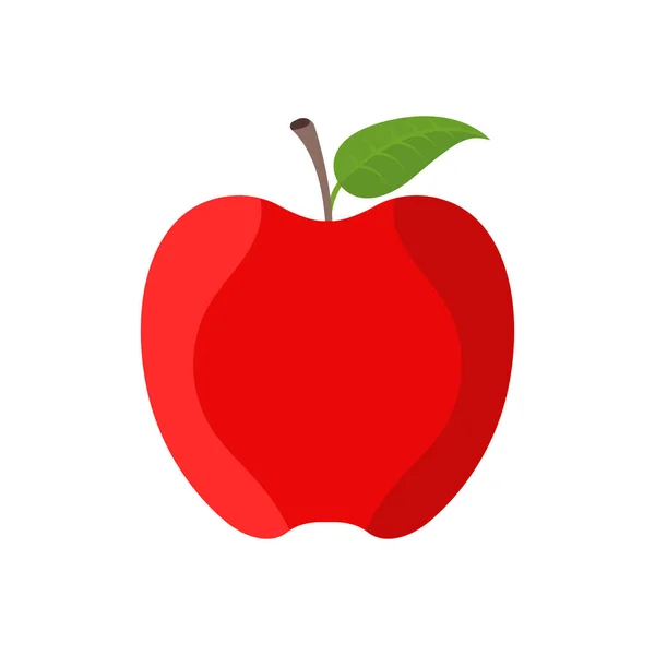 Icono Rojo Apple Vector Ilustración — Vector de stock