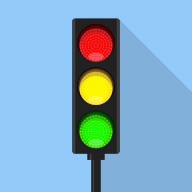 Trafik ışığı vektör illüstrasyonu Simgesi