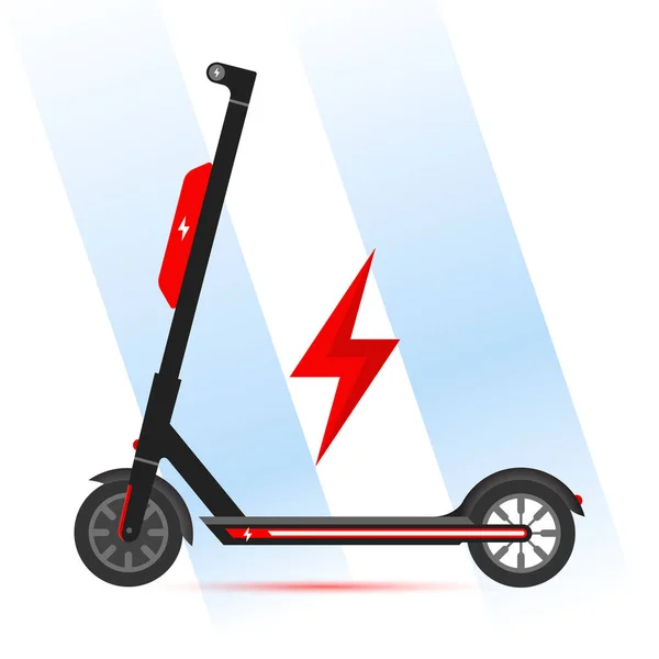 Scooter Eléctrico Con Icono Vector Ilustración Batería Adicional — Archivo Imágenes Vectoriales