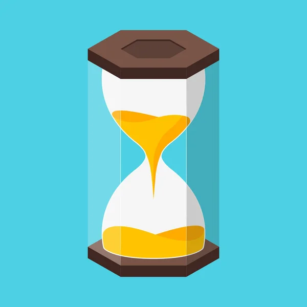 Icono Reloj Arena Icono Ilustración Sobre Fondo Azul Vector — Archivo Imágenes Vectoriales