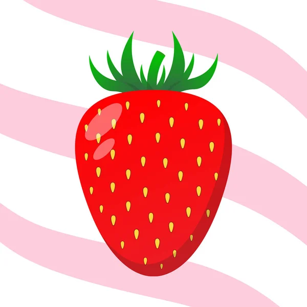 Ilustración Fresa Fruit Icon Vector — Vector de stock