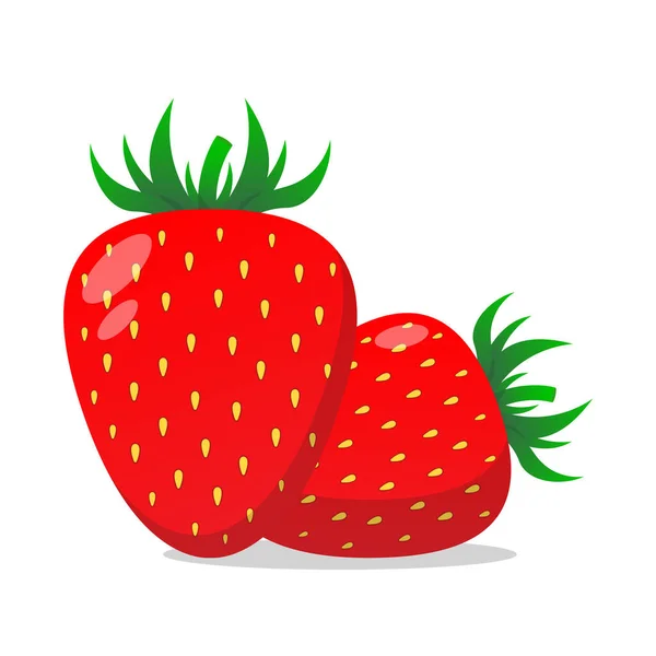 Conjunto Fresas Ilustración Fruit Icon Vector — Vector de stock