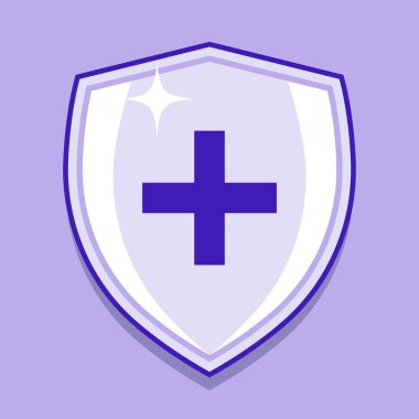 Sağlık Koruma Kalkanı Simge Çizim Vektörü