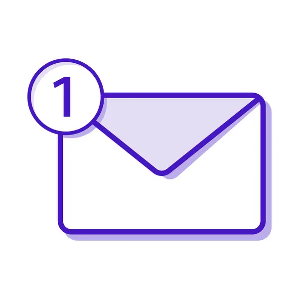 Messaggio Notifica Email Icona Logo Design — Vettoriale Stock