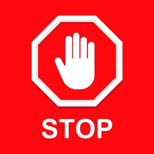 Stop Sign Hand Icon Illustration Vectorielle — Image vectorielle