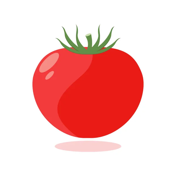 Tomate Rojo Vegetal Fresco Saludable Ilustración Vector — Vector de stock