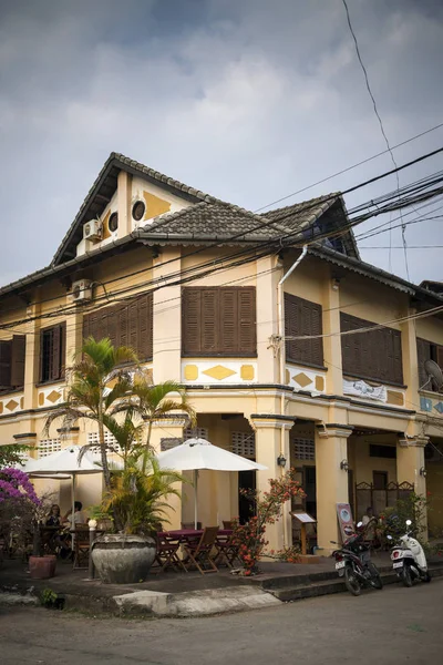 Staré Francouzské Koloniální Architektury Budov Centru Města Ulici Kampot Kambodža — Stock fotografie