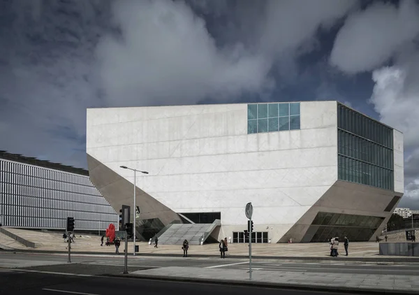 Casa Musica Landmark Nowoczesnej Architektury Miejskich Budynku Porto Portugalia — Zdjęcie stockowe