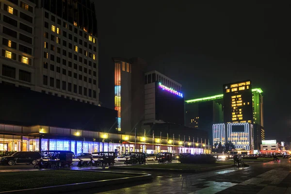 Nagaworld Casino Dans Rue Centrale Phnom Penh Cambodia Nuit — Photo