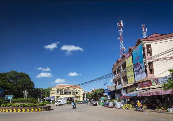 Wat Damnak Kreisverkehr Zentralen Siem Ernten Stadt Der Nähe Von — Stockfoto