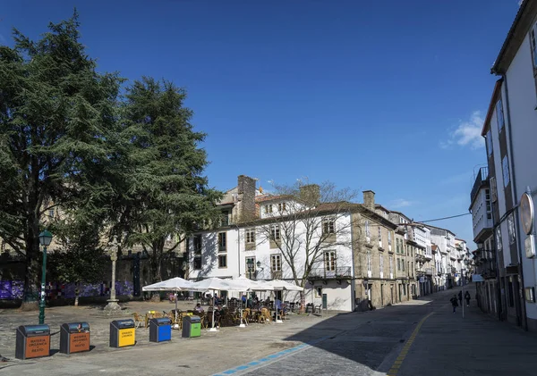 santiago de compostela İspanya eski şehir sokak sahne