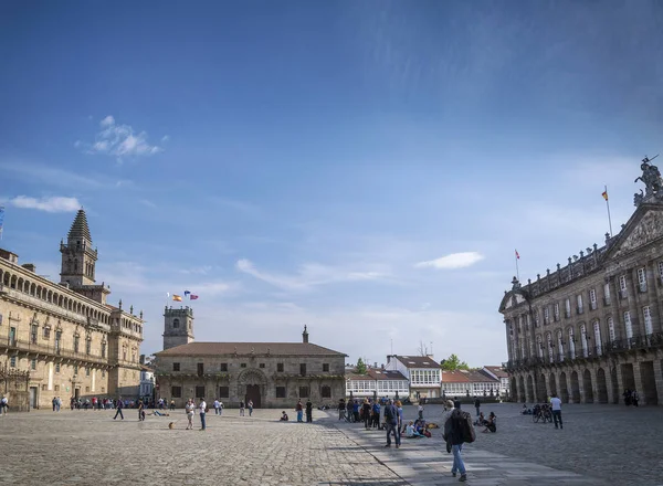 산티아고 스텔라 랜드마크 Obradoiro 스퀘어 스페인 — 스톡 사진