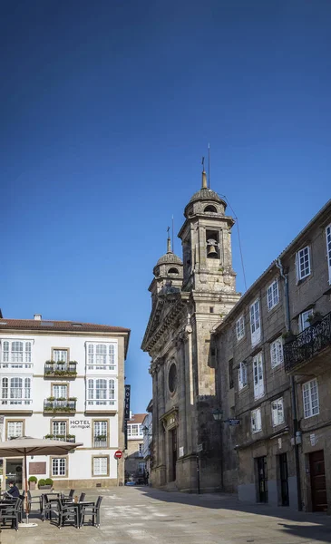 スペインのサンティアゴ コンポステーラ旧市街のストリート シーン — ストック写真