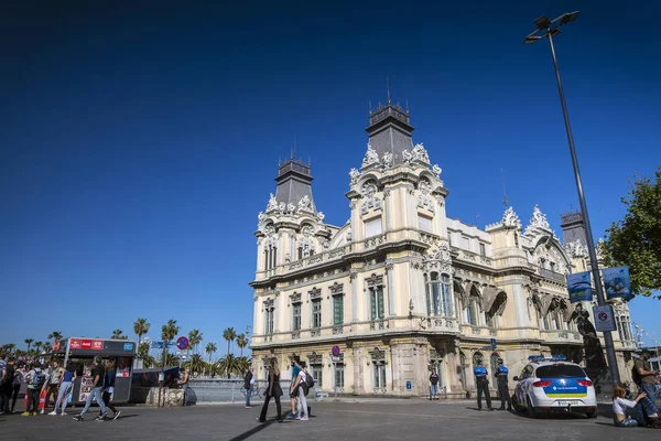 Port Vell Edificio Catalano Riferimento Nella Zona Portuale Barcellona Spagna — Foto Stock