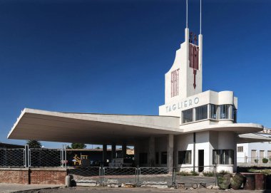 Asmara şehir eritre içinde bina İtalyan sömürge eski art deco fiat tagliero