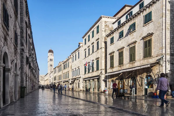 Gata Berömda Historiska Balkan Gamla Stan Dubrovnik Kroatien — Stockfoto