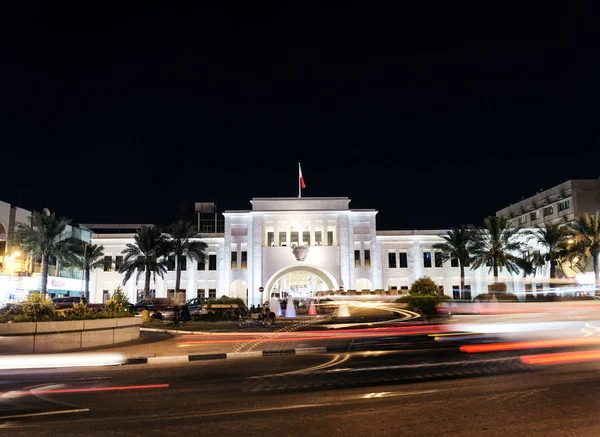 Berömda Bab Bahrain Fyrkantig Landmark Centrala Manama Gamla Stad Natten — Stockfoto