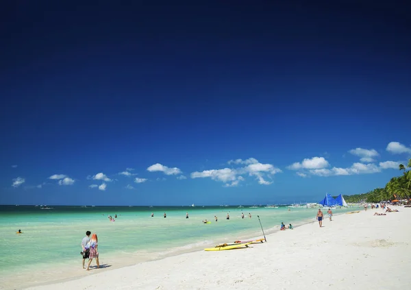 Stacji Główne Plaży Tropikalnym Raju Boracay Island Filipiny — Zdjęcie stockowe