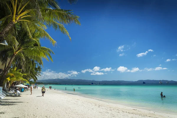 Isla Boracay Costa Tropical Playa Paisaje Filipinas —  Fotos de Stock