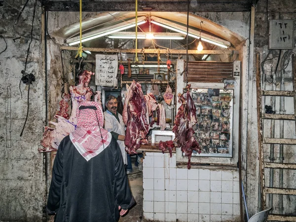 Rue Commerçante Animée Souk Marché Dans Vieille Ville Syrie Aleppo — Photo