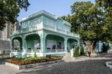eski Portekiz sömürge Konakları turistik taipa alanında macao Makao Çin