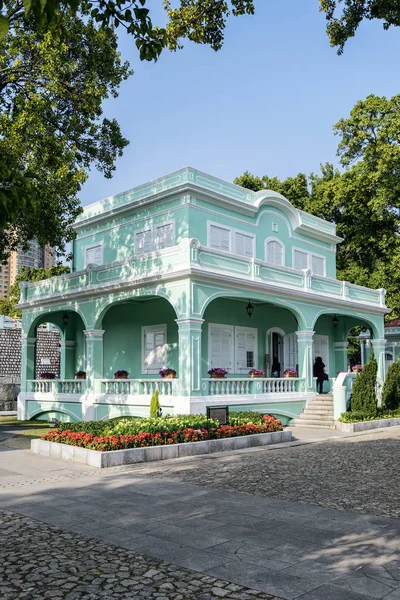 Old Portuguese Colonial Mansions Tourist Attraction Taipa Area Macao Macau — Stock Photo, Image