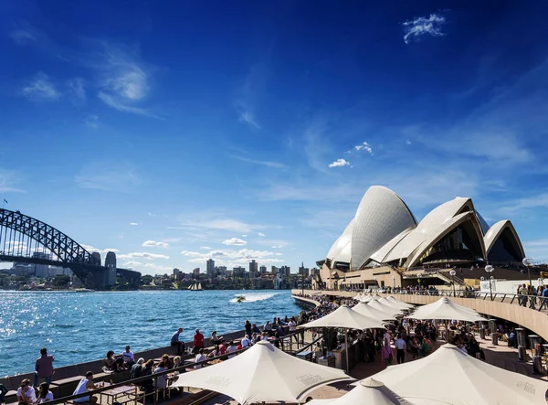 Sydney Opera House Slavný Orientační Bod Vody Café Restaurant Promenáda — Stock fotografie