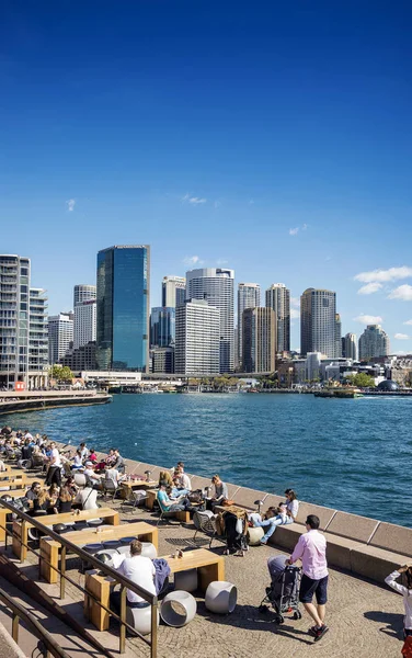 Central Sydney Cbd Área Skyline Quay Circular Austrália Partir Passeio — Fotografia de Stock