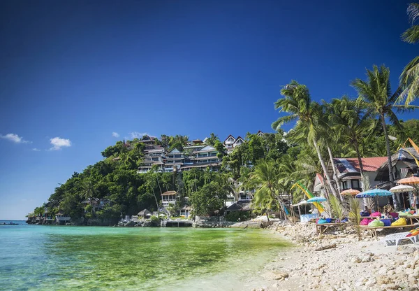 Exotiska Diniwid Beach Resorts Tropiska Paradiset Boracay Filippinerna — Stockfoto