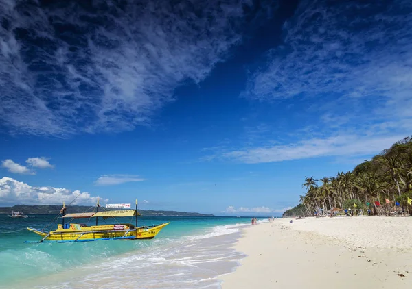 Tradiční Tagalogština Asijské Taxi Turné Trajekty Puka Pláž Tropických Boracay — Stock fotografie