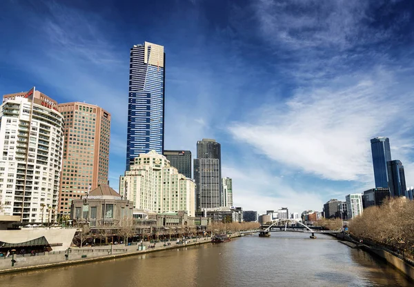 Hlavní Město Řeky Moderní Panorama Melbourne Austrálii — Stock fotografie