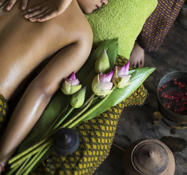 Asiático massagem spa natural orgânico beleza tratamento — Fotografia de Stock