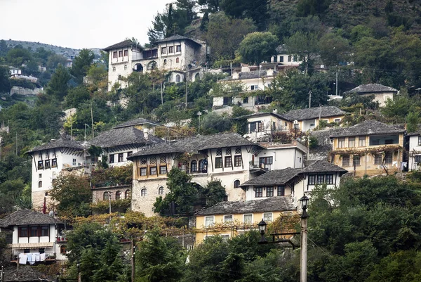 Gjirokaster Építészet Város Balkáni Török Örökség Nézet Dél Albánia — Stock Fotó