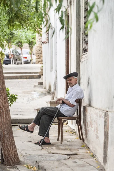 Bakü Şehir Eski Şehir Cadde Görünümü Azerbaycan — Stok fotoğraf