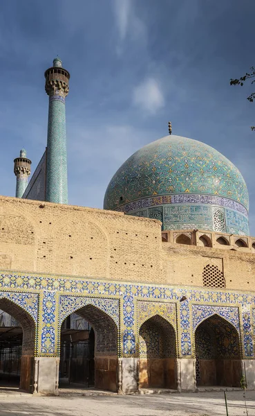 Perské Islámská Architektura Detail Imám Mešity Mezník Esfahánu Isfahánu Íránu — Stock fotografie