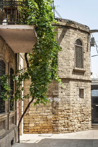 Вид Старого Города Баку Улицу Азербайджане — стоковое фото